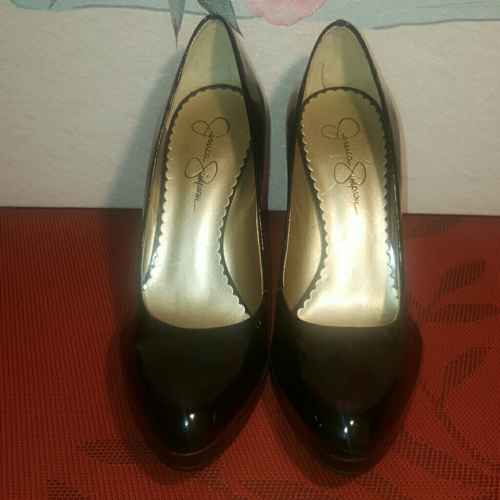 Jessica Simpson Black Patent Heels